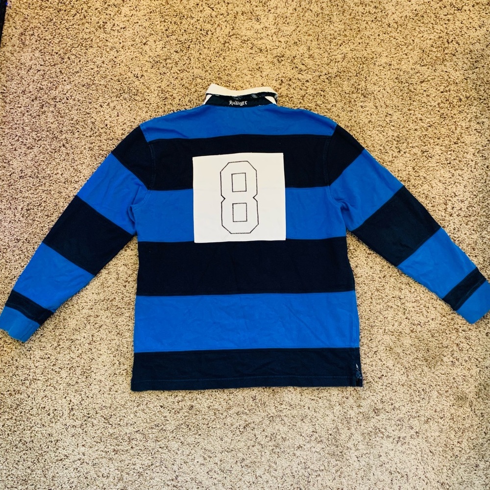 Tommy Hilfiger Men’s #8 H Block Logo Rugby